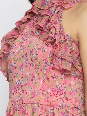 ruffle detail floral maxi dress - 16553760 - Standard Image - 4