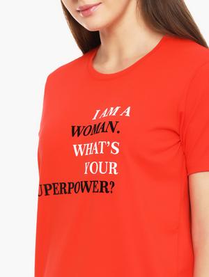 round neck slogan tee - 16553785 - Standard Image - 4