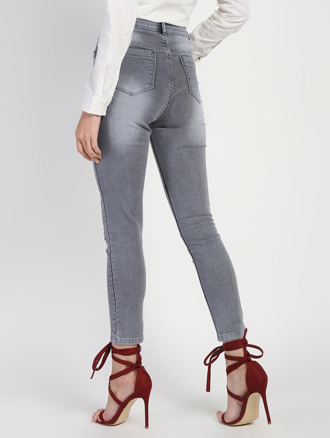 high rise stone washed jeans - 16554935 - Zoom Image - 4