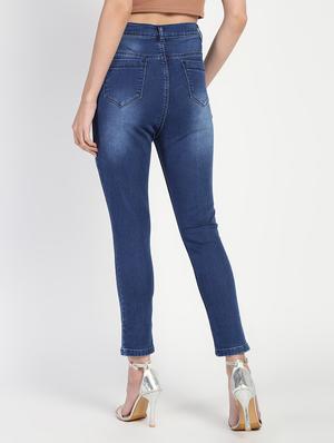 high rise stone washed jeans - 16554937 - Standard Image - 4