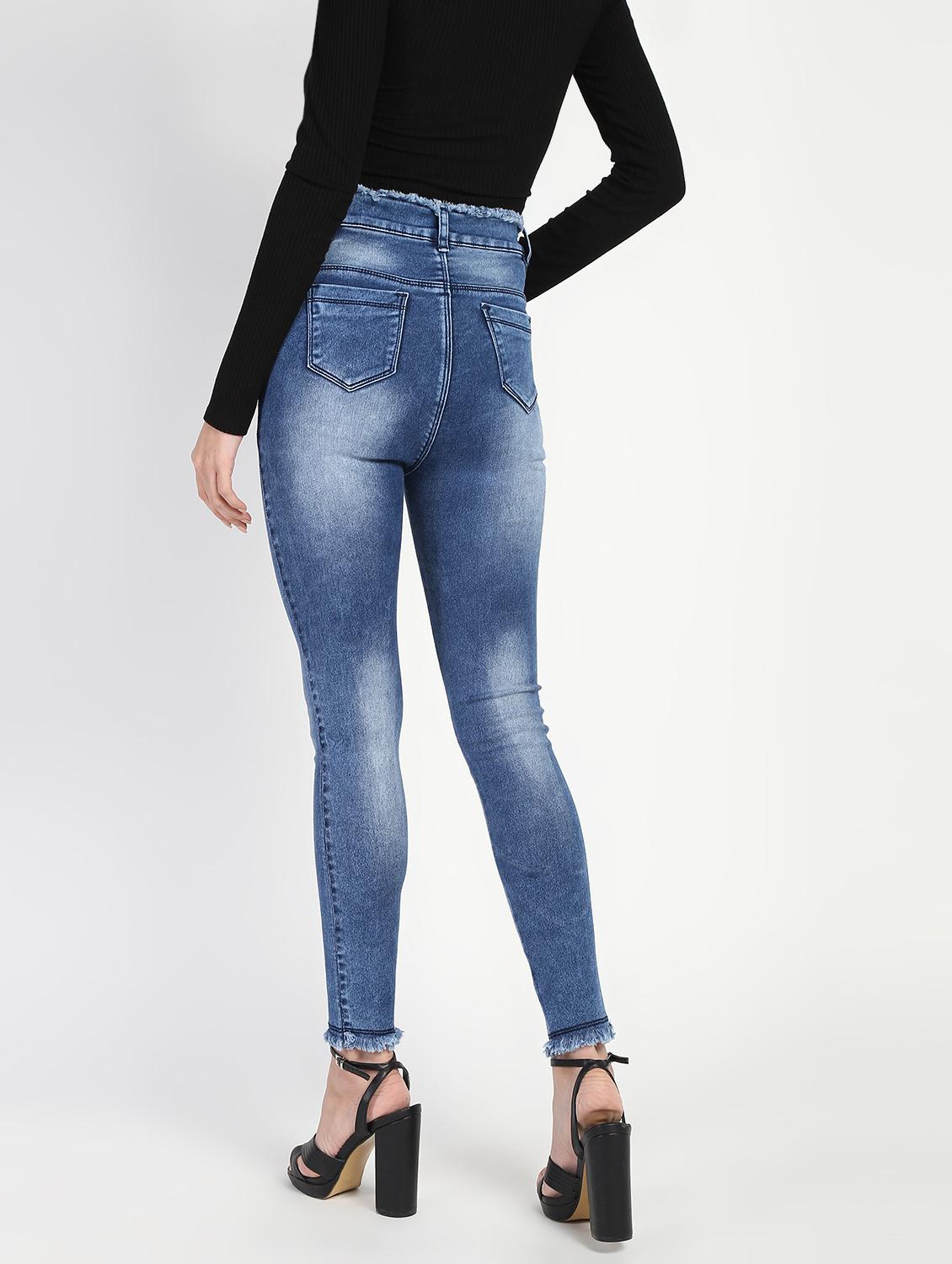 high rise stone washed jeans - 16554942 - Zoom Image - 4