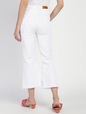 high rise frayed hem jeans - 16554954 - Standard Image - 4