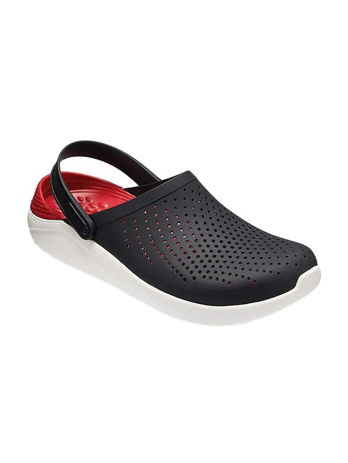longwalk black rubber slip on clogs - 16555014 - Standard Image - 1