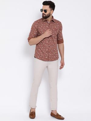 off white solid chinos - 16555998 - Standard Image - 4