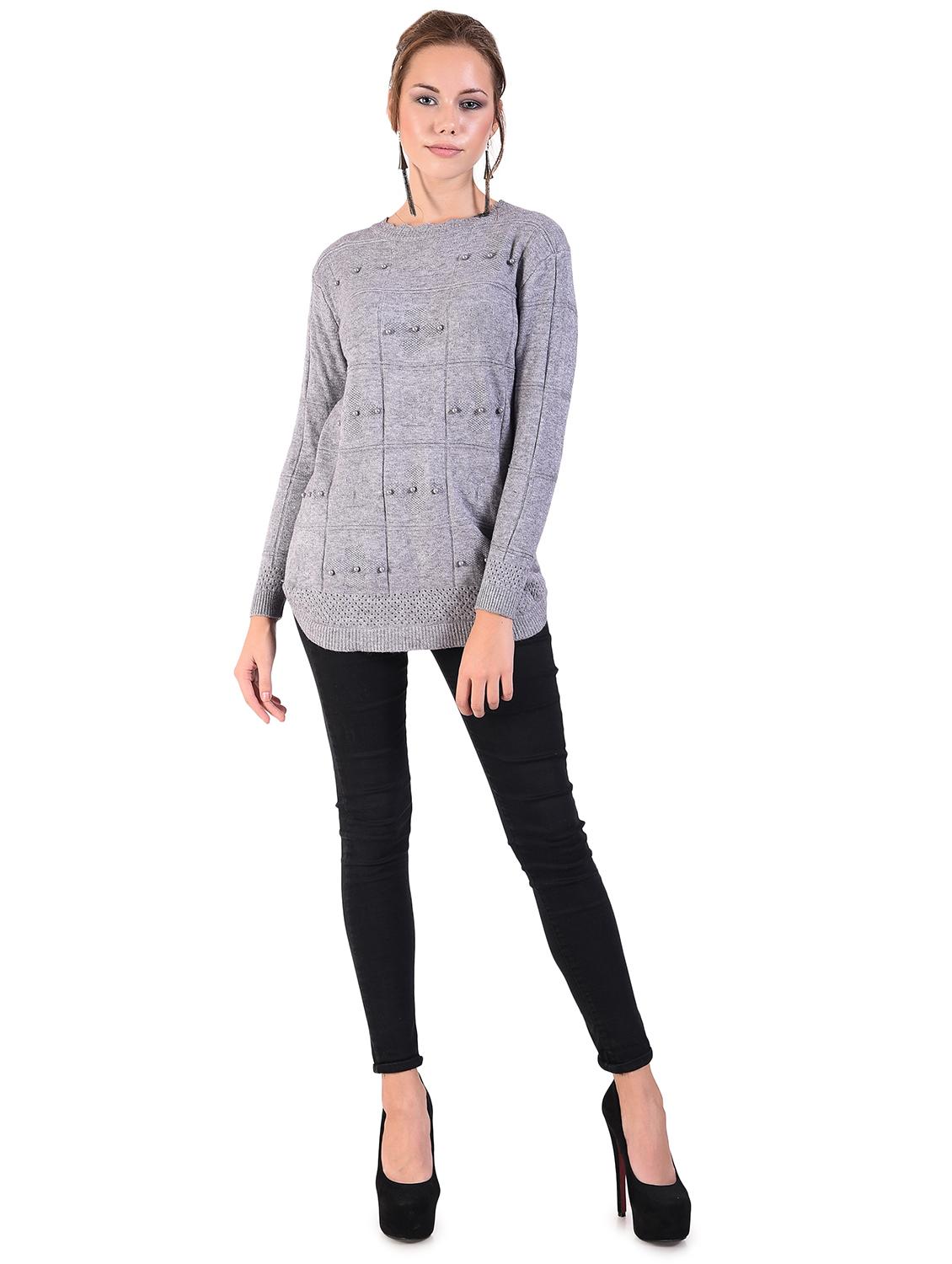 curved hem embellished pullover - 16556853 - Zoom Image - 4