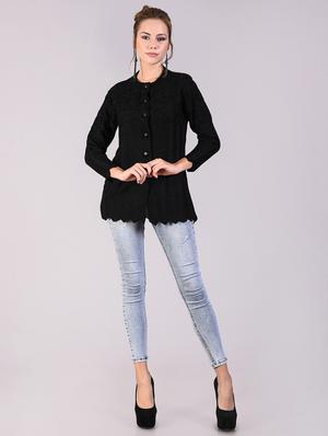 long sleeved wool cardigan - 16556922 - Standard Image - 4