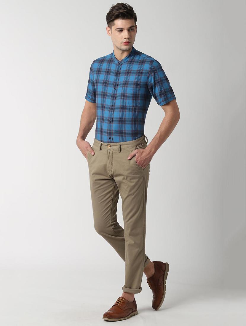 beige solid chinos - 16557599 - Zoom Image - 4