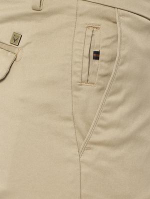 beige solid chinos - 16557638 - Standard Image - 4