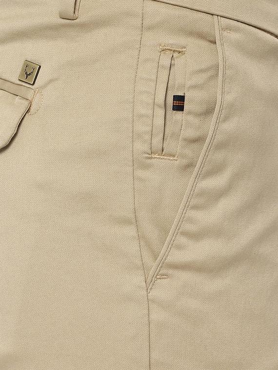 beige solid chinos - 16557638 - Zoom Image - 4