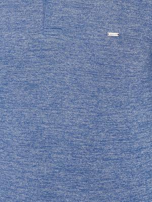 blue self design polo t-shirt - 16557992 - Standard Image - 4