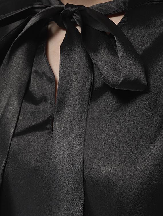 tie up neck long sleeved top - 16558145 - Zoom Image - 4