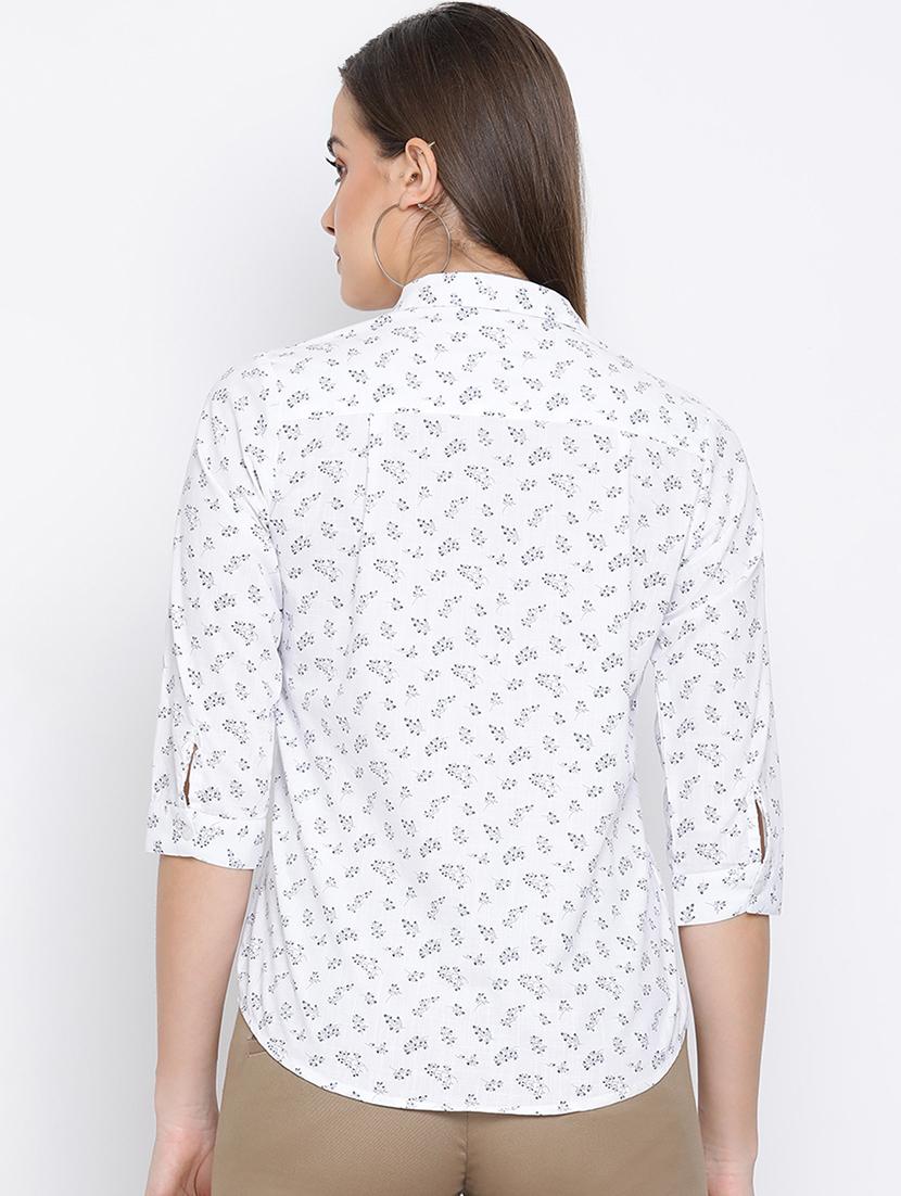 curved hem floral shirt - 16558589 - Zoom Image - 4