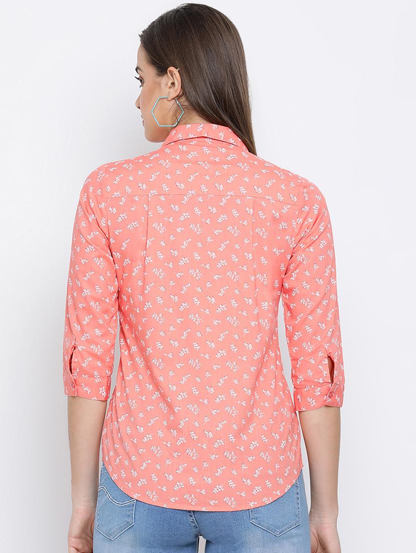curved hem floral shirt - 16558590 - Zoom Image - 4