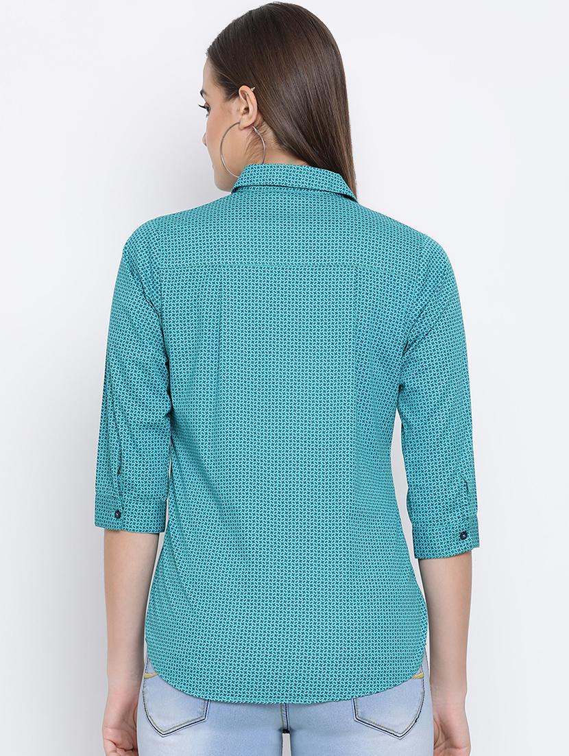 curved hem printed shirt - 16558595 - Zoom Image - 4