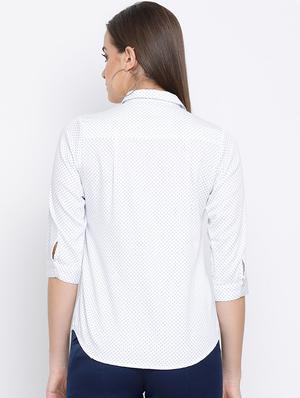 curved hem printed shirt - 16558598 - Standard Image - 4