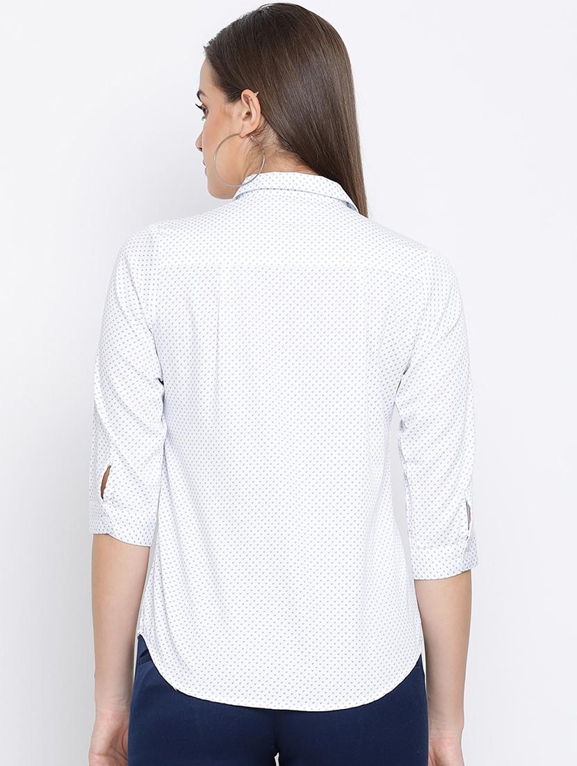 curved hem printed shirt - 16558598 - Zoom Image - 4