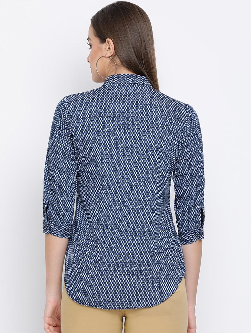 curved hem floral shirt - 16558612 - Zoom Image - 4