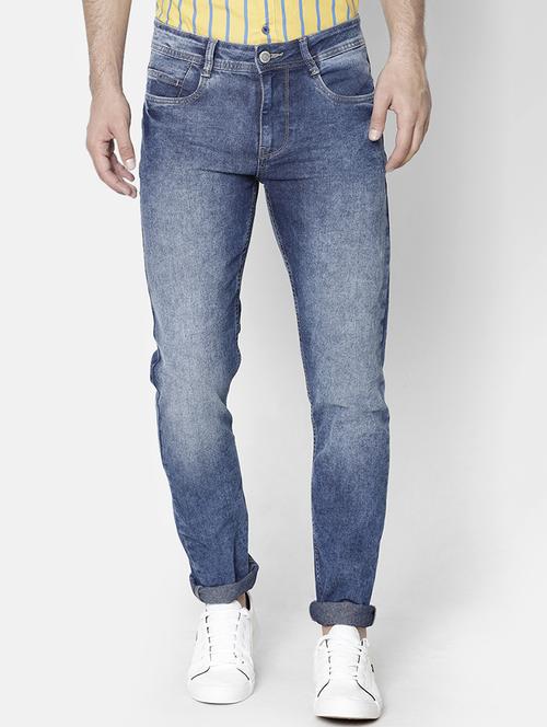 blue heavy washed denim jeans - 16559111 - Standard Image - 1
