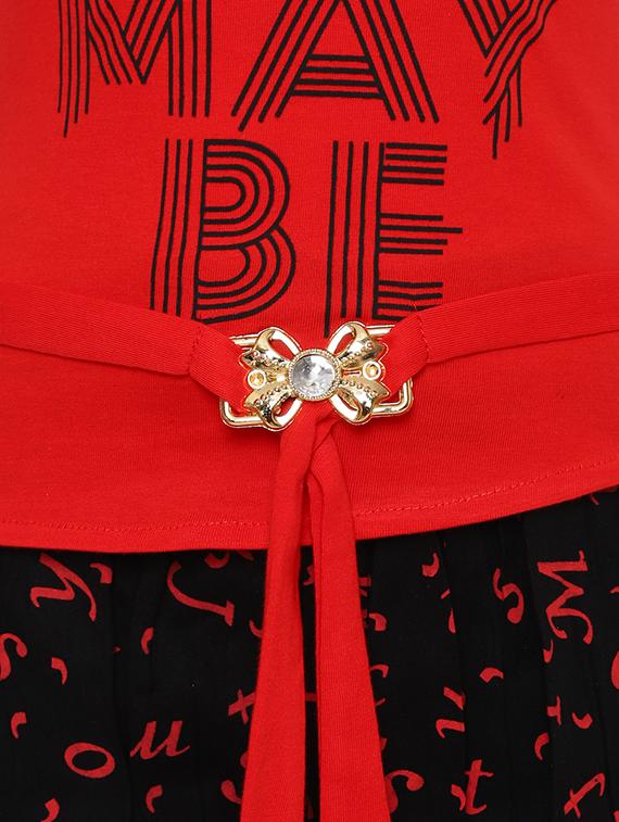 red cotton shorts set - 16559599 - Zoom Image - 4