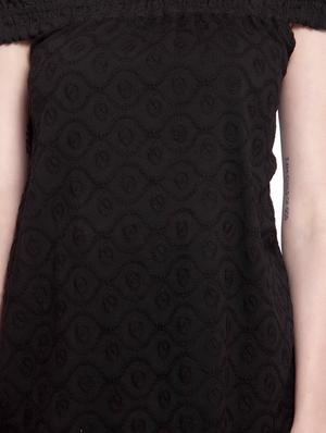 off shoulder embroidered a-line dress - 16559990 - Standard Image - 4