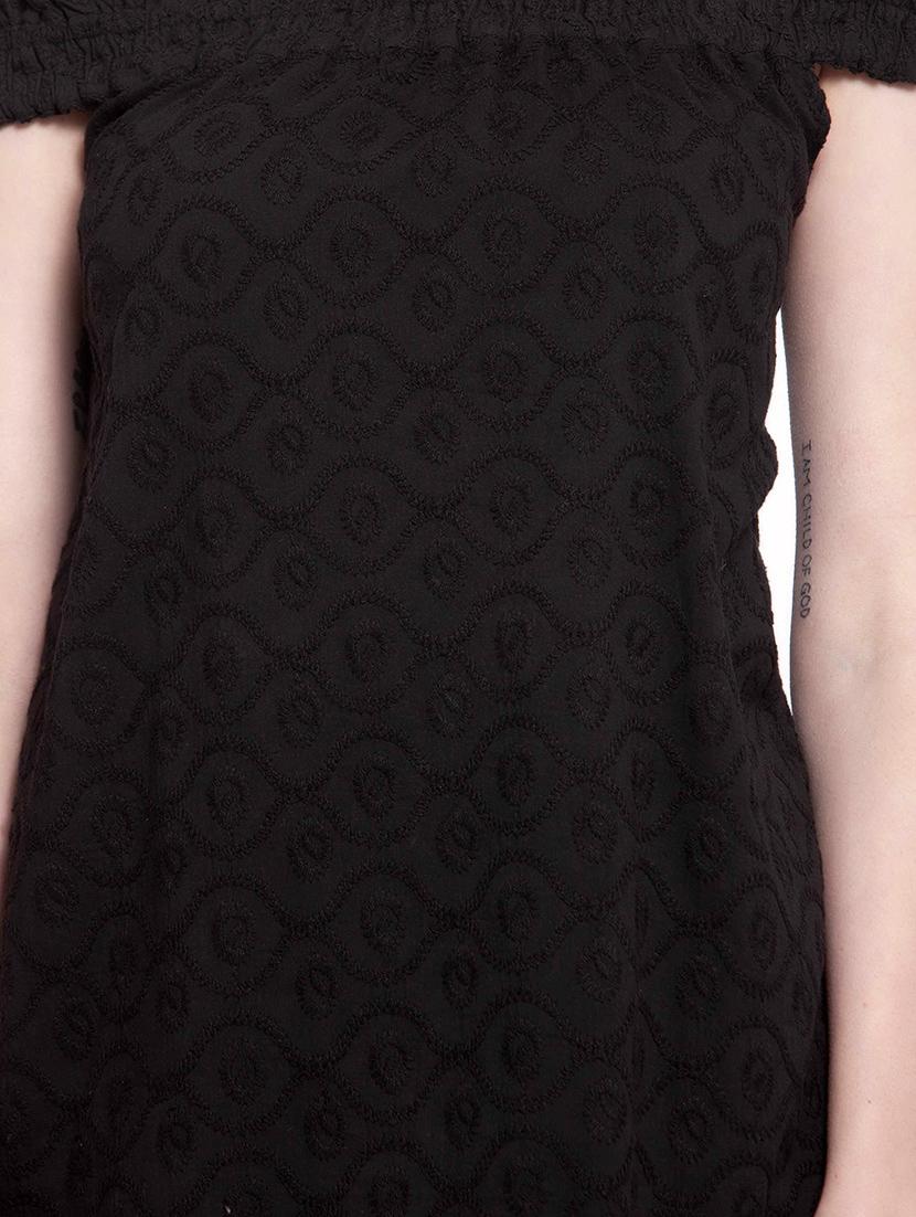off shoulder embroidered a-line dress - 16559990 - Zoom Image - 4
