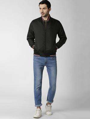 black solid bomber jacket - 16560071 - Standard Image - 4