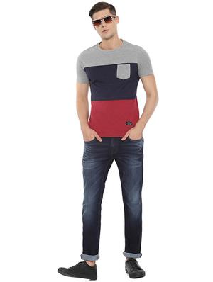 multi colored color block cut & sew pocket t-shirt - 16560170 - Standard Image - 4