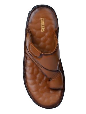 liberty tan leather slip on sandals - 16561862 - Standard Image - 4