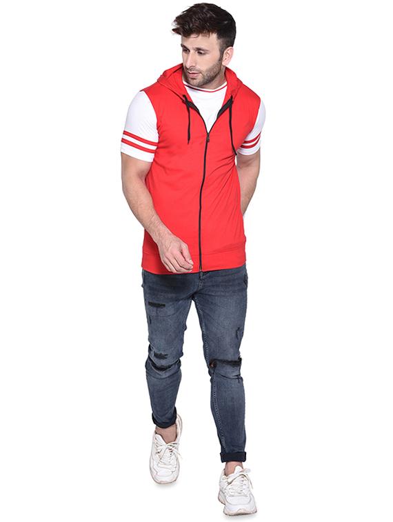 red color block t-shirt - 16562349 - Zoom Image - 4