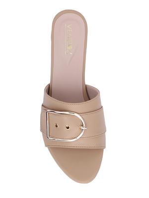 vendoz beige slip on sandals - 16562631 - Standard Image - 4