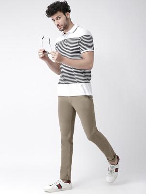 brown solid chinos - 16563196 - Standard Image - 4