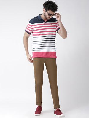 brown solid chinos - 16563198 - Standard Image - 4
