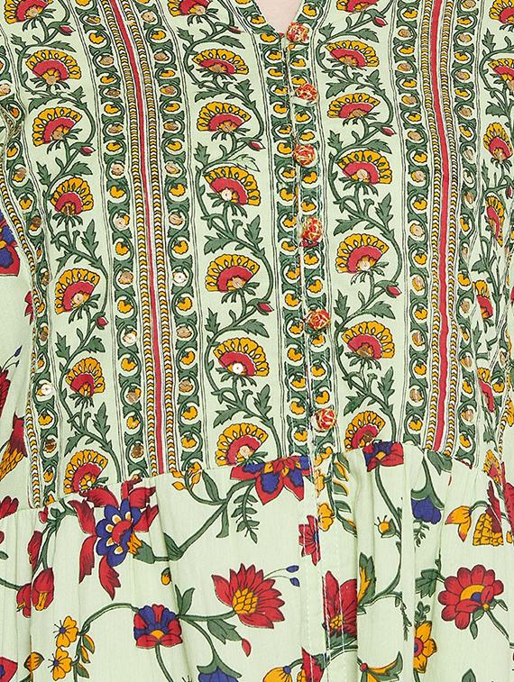 floral kurta palazzo set - 16564274 - Zoom Image - 4