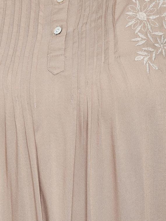 pleat detail embroidered top - 16565017 - Zoom Image - 4
