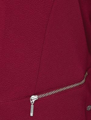 zipper detail long sleeved blazer - 16565047 - Standard Image - 4