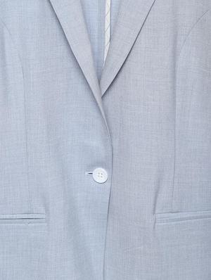 lapel neck long sleeved blazer - 16565048 - Standard Image - 4