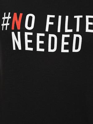 round neck quirky text tee - 16565573 - Standard Image - 4