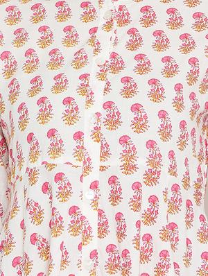 floral a-line kurta - 16565636 - Standard Image - 4