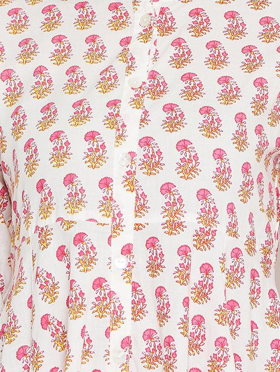 floral a-line kurta - 16565636 - Zoom Image - 4