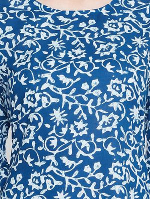 indigo straight kurta - 16565652 - Standard Image - 4