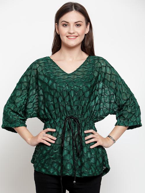 drawstring kimono sleeved top - 16566370 - Standard Image - 1