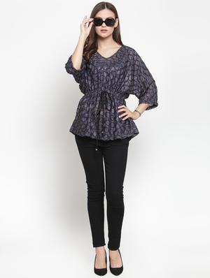drawstring kimono sleeved top - 16566371 - Standard Image - 4