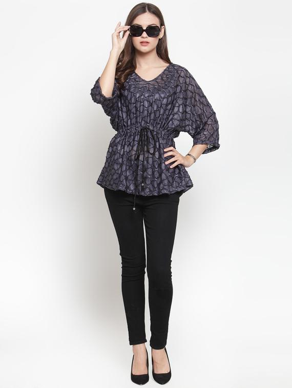 drawstring kimono sleeved top - 16566371 - Zoom Image - 4