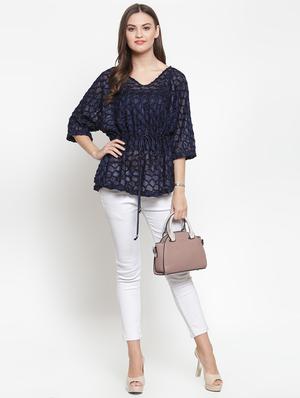 drawstring kimono sleeved top - 16566372 - Standard Image - 4