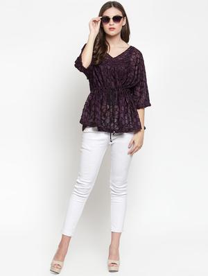 drawstring kimono sleeved top - 16566373 - Standard Image - 4