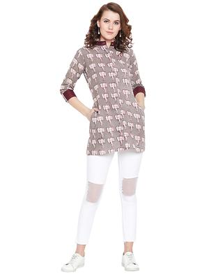 printed a-line kurti - 16566935 - Standard Image - 4