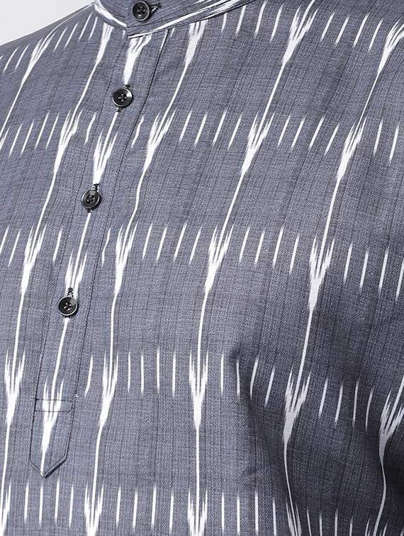 grey printed kurta pyjama set - 16567409 - Zoom Image - 4