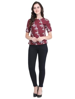 boat neck floral print top - 16567644 - Standard Image - 4