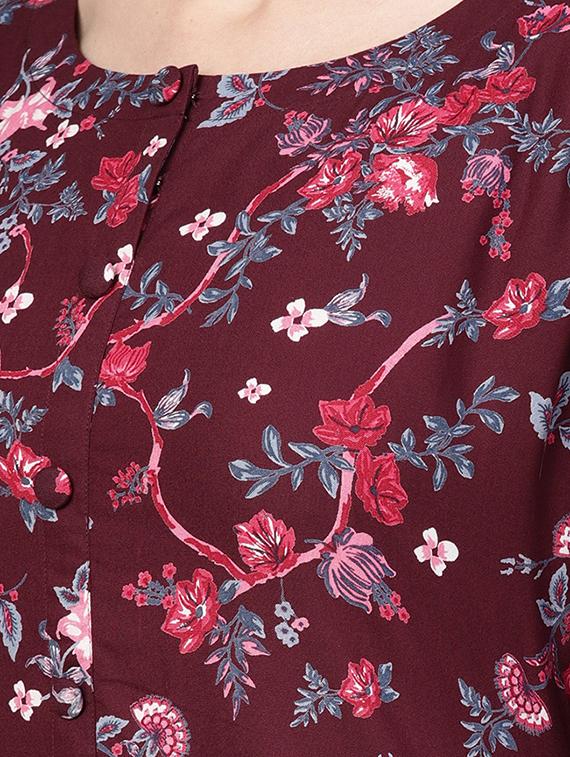 scoop neck gathered a-line dress - 16567699 - Zoom Image - 4