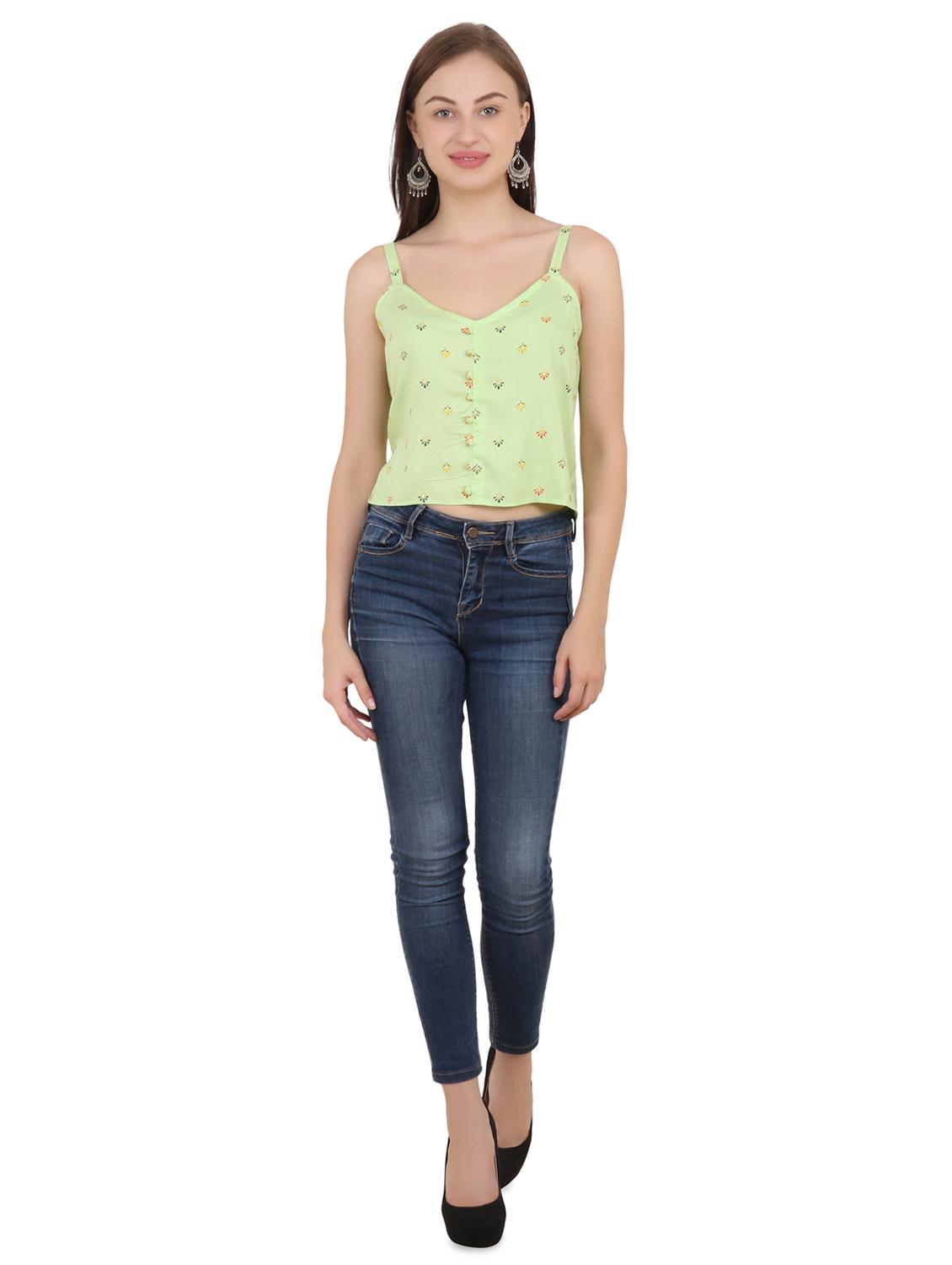 button detail cami crop top - 16568693 - Zoom Image - 4